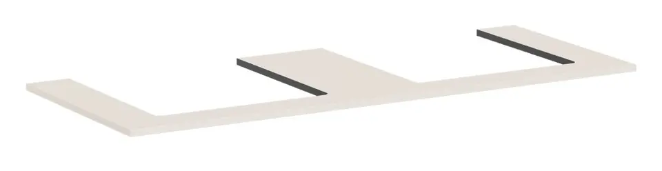 Levně Hansgrohe Xilesa E - Deska pod umyvadlo, 138x55 cm, 2 výřezy, matná béžová 54274780