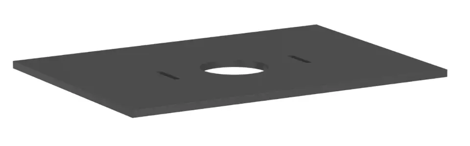 Levně Hansgrohe Xilesa E - Deska pod umyvadlo, 78x55 cm, výřez uprostřed, matná šedá 54275760