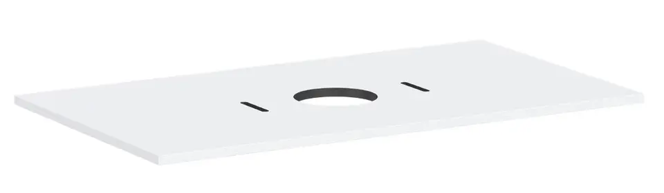 Levně Hansgrohe Xilesa E - Deska pod umyvadlo, 98x55 cm, výřez uprostřed, matná bílá 54276700