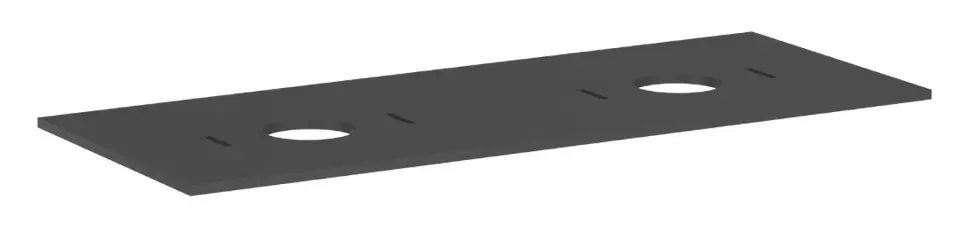 Levně Hansgrohe Xilesa E - Deska pod umyvadlo, 138x55 cm, 2 výřezy, matná šedá 54280760