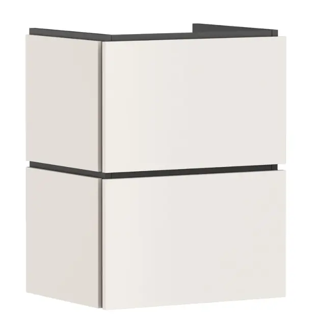 Levně Hansgrohe Xilesa E - Umyvadlová skříňka, 62x48x38 cm, 2 zásuvky, matná béžová 54290780