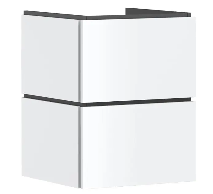 Levně Hansgrohe Xilesa E - Umyvadlová skříňka, 62x48x47 cm, 2 zásuvky, matná bílá 54291700