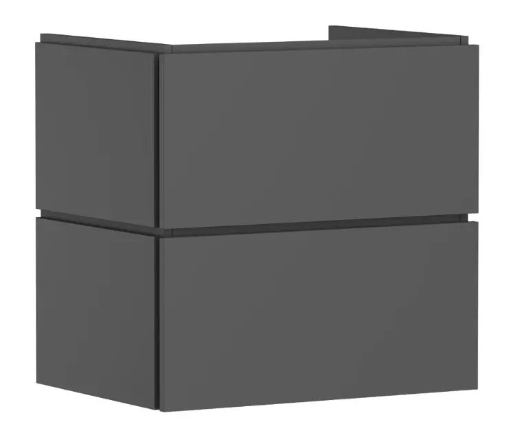 Levně Hansgrohe Xilesa E - Umyvadlová skříňka, 62x63x47 cm, 2 zásuvky, matná šedá 54294760