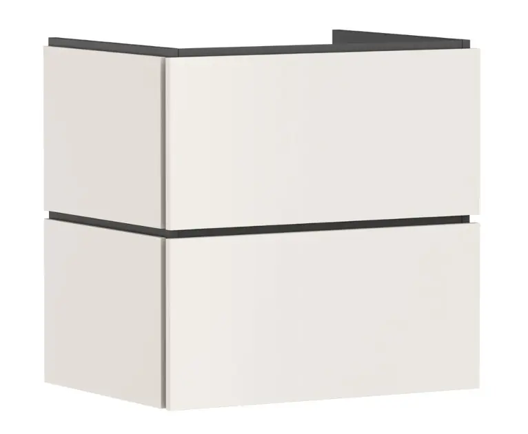 Levně Hansgrohe Xilesa E - Umyvadlová skříňka, 62x63x47 cm, 2 zásuvky, matná béžová 54294780
