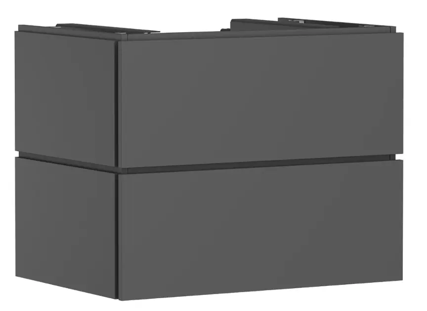 Levně Hansgrohe Xilesa E - Umyvadlová skříňka, 62x78x55 cm, 2 zásuvky, matná šedá 54299760