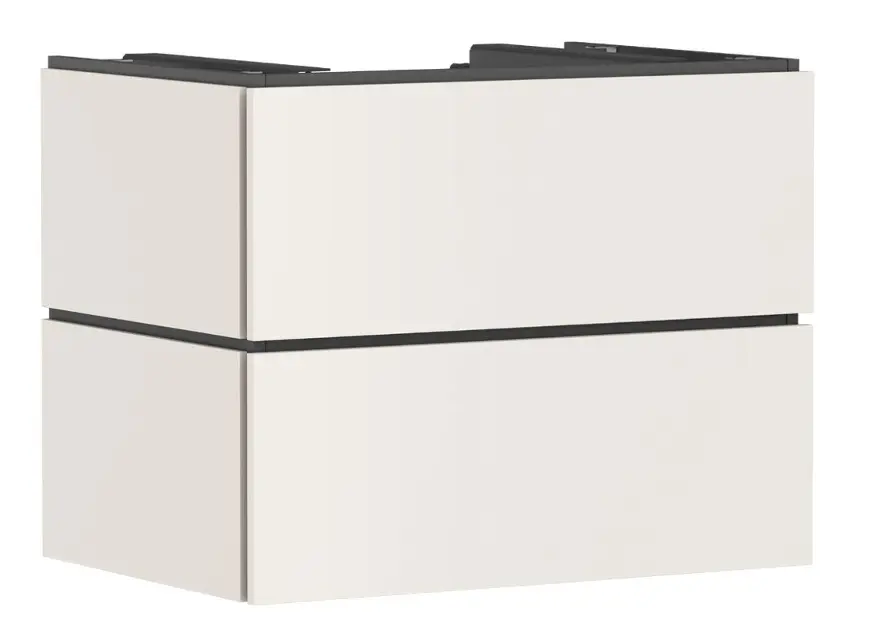 Levně Hansgrohe Xilesa E - Umyvadlová skříňka, 62x78x55 cm, 2 zásuvky, matná béžová 54299780