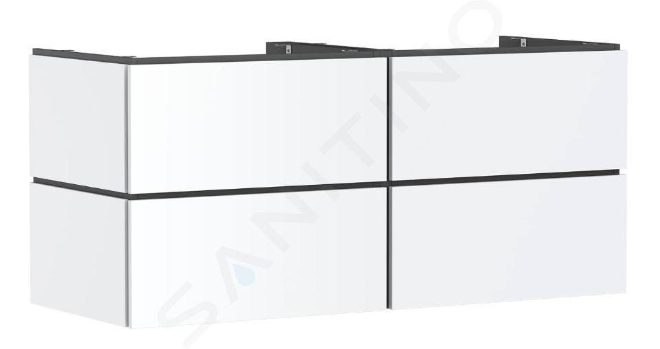 Hansgrohe Xilesa E - Umývadlová skrinka, 62x138x55 cm, 4 zásuvky, matná biela 54305700
