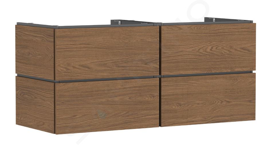 Hansgrohe Xilesa E - Umývadlová skrinka, 62x138x55 cm, 4 zásuvky, kašmírový dub 54306550
