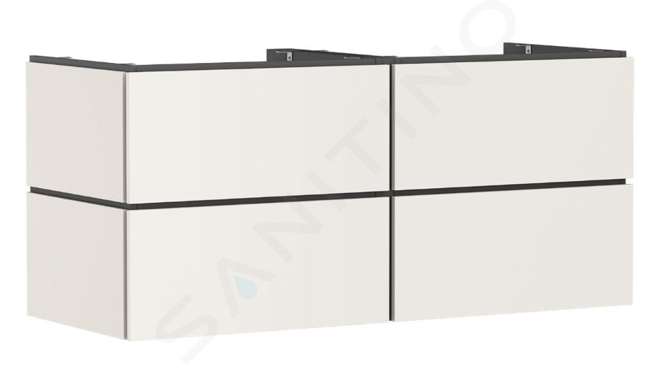 Hansgrohe Xilesa E - Umývadlová skrinka, 62x138x55 cm, 4 zásuvky, matná béžová 54306780