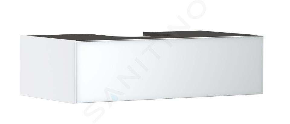 Hansgrohe Xevolos E - Umývadlová skrinka, 28x98x55 cm, 1 zásuvka, matná biela/metalická biela 54313320