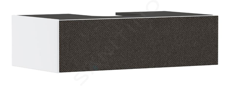 Hansgrohe Xevolos E - Umývadlová skrinka, 28x98x55 cm, 1 zásuvka, matná biela/textilná tmavá sivá 54313660