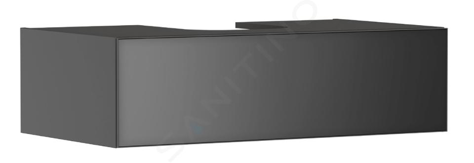 Hansgrohe Xevolos E - Umývadlová skrinka, 28x98x55 cm, 1 zásuvka, matná sivá/metalická sivá 54315770