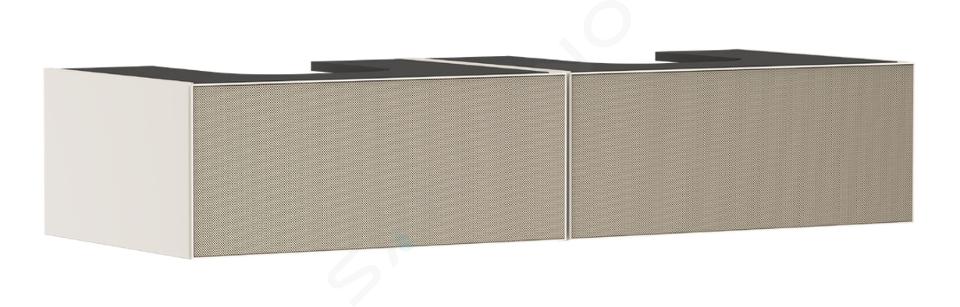 Hansgrohe Xevolos E - Umývadlová skrinka, 28x137x55 cm, 2 zásuvky, matná béžová/štruktúrovaný bronz 54317390