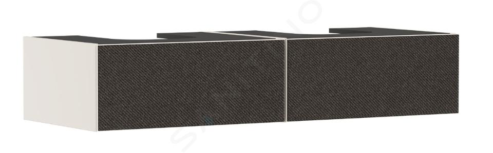 Hansgrohe Xevolos E - Umývadlová skrinka, 28x137x55 cm, 2 zásuvky, matná béžová/textilná tmavá sivá 54317660