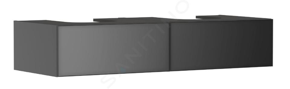 Hansgrohe Xevolos E - Umývadlová skrinka, 28x137x55 cm, 2 zásuvky, matná sivá/metalická sivá 54318770