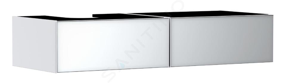 Hansgrohe Xevolos E - Umývadlová skrinka, 28x137x55 cm, 2 zásuvky, matná biela/metalická biela 54319320