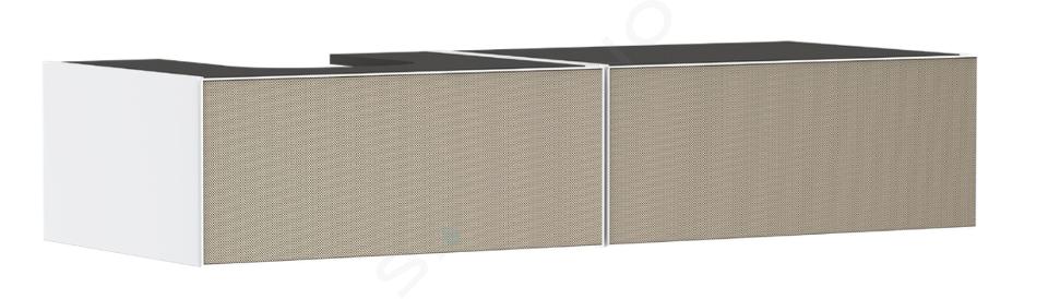 Hansgrohe Xevolos E - Umývadlová skrinka, 28x137x55 cm, 2 zásuvky, matná biela/štruktúrovaný bronz 54319390