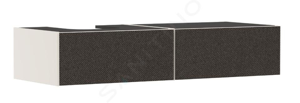 Hansgrohe Xevolos E - Umývadlová skrinka, 28x137x55 cm, 2 zásuvky, matná béžová/textilná tmavá sivá 54320660