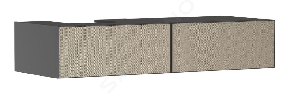 Hansgrohe Xevolos E - Umývadlová skrinka, 28x137x55 cm, 2 zásuvky, matná sivá/štruktúrovaný bronz 54321390