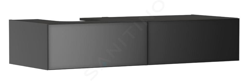 Hansgrohe Xevolos E - Umývadlová skrinka, 28x137x55 cm, 2 zásuvky, matná sivá/metalická sivá 54321770