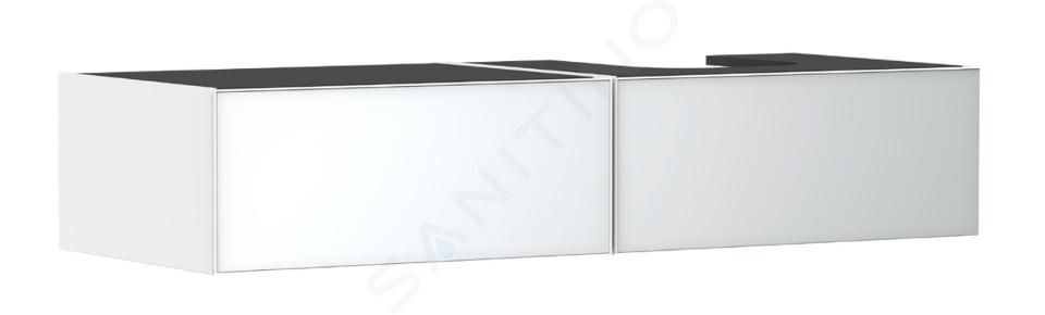 Hansgrohe Xevolos E - Umývadlová skrinka, 28x137x55 cm, 2 zásuvky, matná biela/metalická biela 54322320
