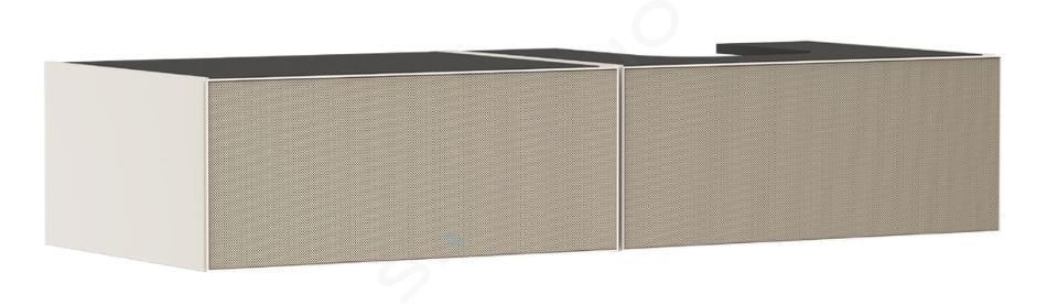 Hansgrohe Xevolos E - Umývadlová skrinka, 28x137x55 cm, 2 zásuvky, matná béžová/štruktúrovaný bronz 54323390