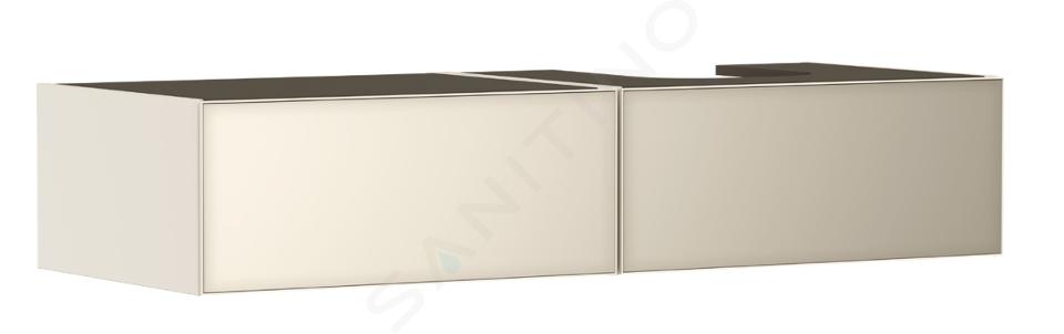 Hansgrohe Xevolos E - Umývadlová skrinka, 28x137x55 cm, 2 zásuvky, matná béžová/metalická béžová 54323790