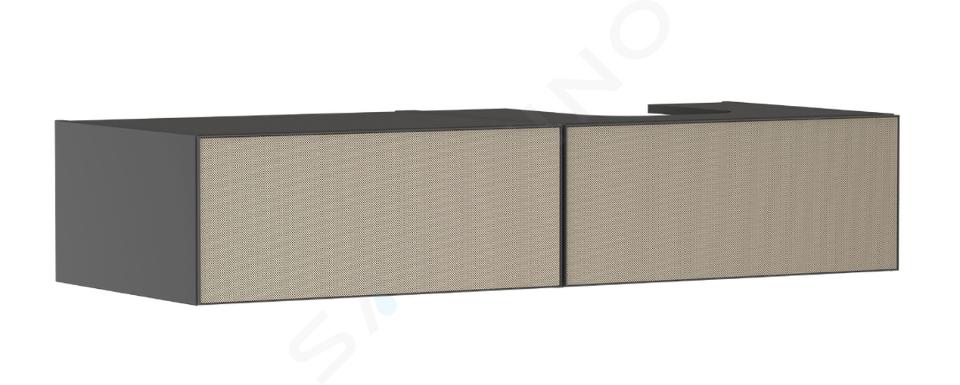 Hansgrohe Xevolos E - Umývadlová skrinka, 28x137x55 cm, 2 zásuvky, matná sivá/štruktúrovaný bronz 54324390