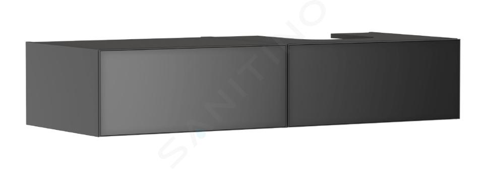 Hansgrohe Xevolos E - Umývadlová skrinka, 28x137x55 cm, 2 zásuvky, matná sivá/metalická sivá 54324770