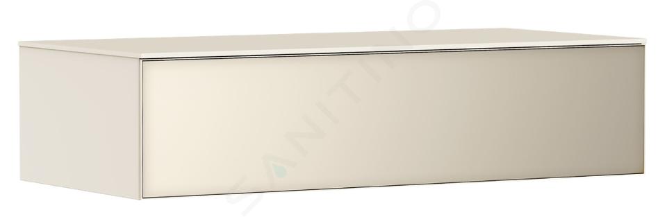 Hansgrohe Xevolos E - Bočná skrinka, 29x118x55 cm, 1 zásuvka, matná béžová/metalická béžová 54326790