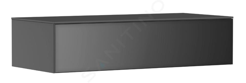 Hansgrohe Xevolos E - Bočná skrinka, 29x118x55 cm, 1 zásuvka, matná sivá/metalická sivá 54327770