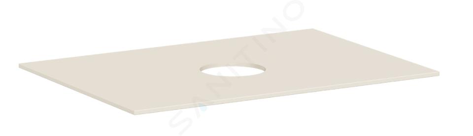 Hansgrohe Xevolos E - Doska pod umývadlo, 78x55 cm, výrez uprostred, matná béžová 54328780