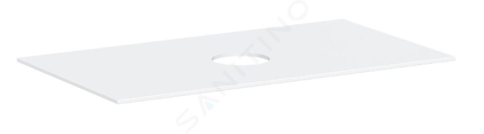 Hansgrohe Xevolos E - Doska pod umývadlo, 98x55 cm, výrez uprostred, matná biela 54329700