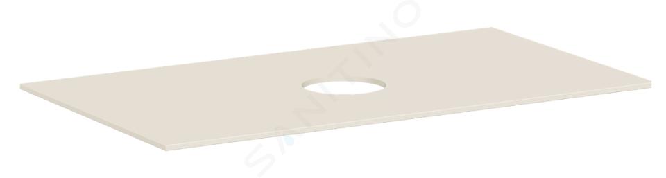 Hansgrohe Xevolos E - Doska pod umývadlo, 98x55 cm, výrez uprostred, matná béžová 54329780