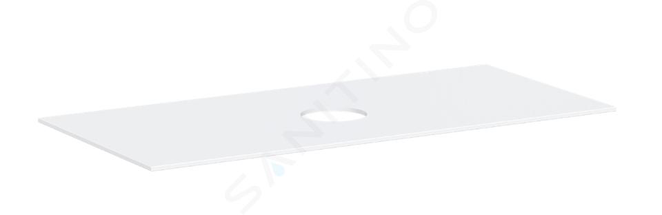 Hansgrohe Xevolos E - Doska pod umývadlo, 118x55 cm, výrez uprostred, matná biela 54330700