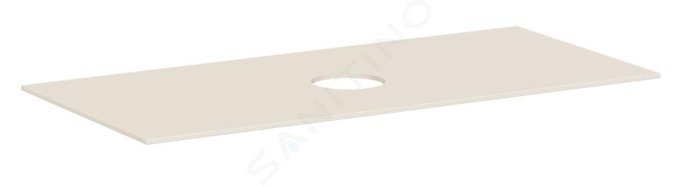 Hansgrohe Xevolos E - Doska pod umývadlo, 118x55 cm, výrez uprostred, matná béžová 54330780