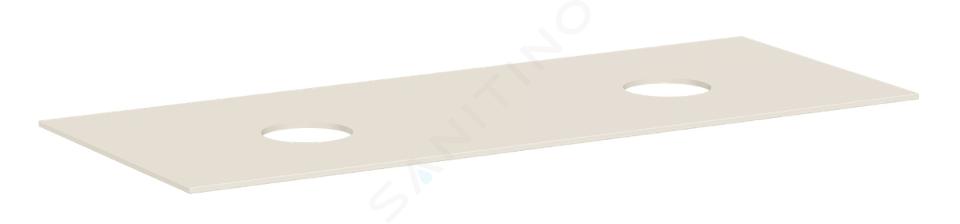 Hansgrohe Xevolos E - Doska pod umývadlo, 137x55 cm, 2 výrezy, matná béžová 54332780