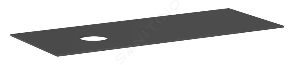 Hansgrohe Xevolos E - Doska pod umývadlo, 137x55 cm, výrez vľavo, matná sivá 54333760