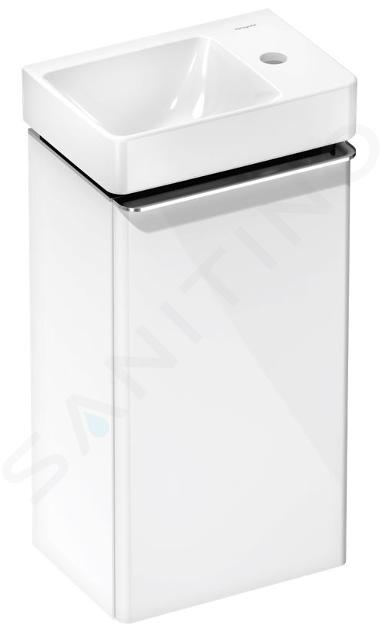 Hansgrohe Xelu Q - Skříňka s umývátkem, 63x34x27 cm, 1 dvířka, panty vpravo, lesklá bílá/chrom 54365000