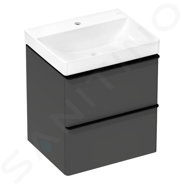 Hansgrohe Xelu Q - Skříňka s umyvadlem, 63x58x50 cm, 2 zásuvky, matná šedá/matná černá 54372670