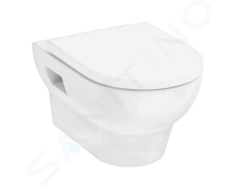 Hansgrohe GladeLake S - Hangend toilet met zitting, AquaChannel Flush, Rimless, EcoSmart, wit 60201450