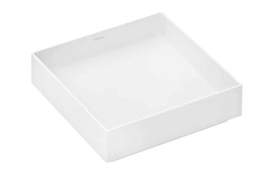 Levně Hansgrohe Xuniva Evo E - Umyvadlo na desku, 40x40 cm, bez přepadu, bez otvoru pro baterii, matná bílá 60324700