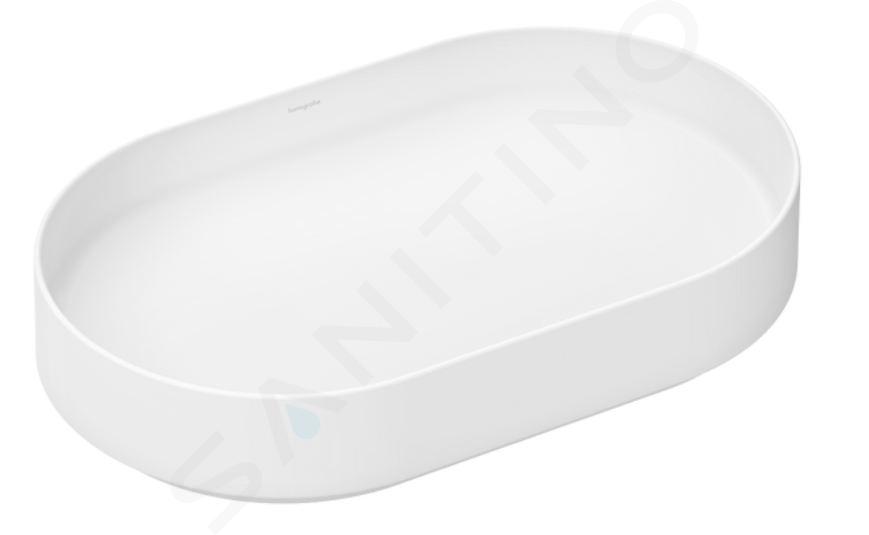 Hansgrohe Xuniva Evo U - Opbouwwastafel, 65x40 cm, zonder overloop, zonder kraangat, mat wit 60325700