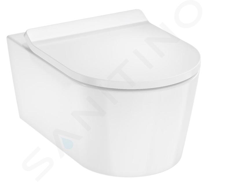 Hansgrohe EluPura S - Hangend toilet met SoftClose zitting, Rimless, AquaHelix Flush, EcoSmart, wit 60344450