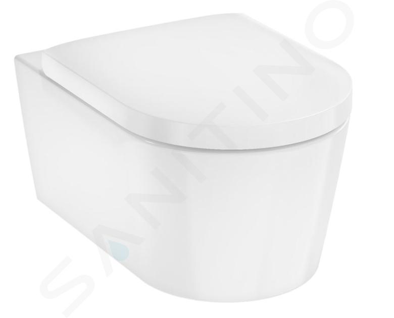 Hansgrohe EluPura S - Hangend toilet met SoftClose zitting, Rimless, AquaChannel Flush, SmartClean, EcoSmart, wit 61186450