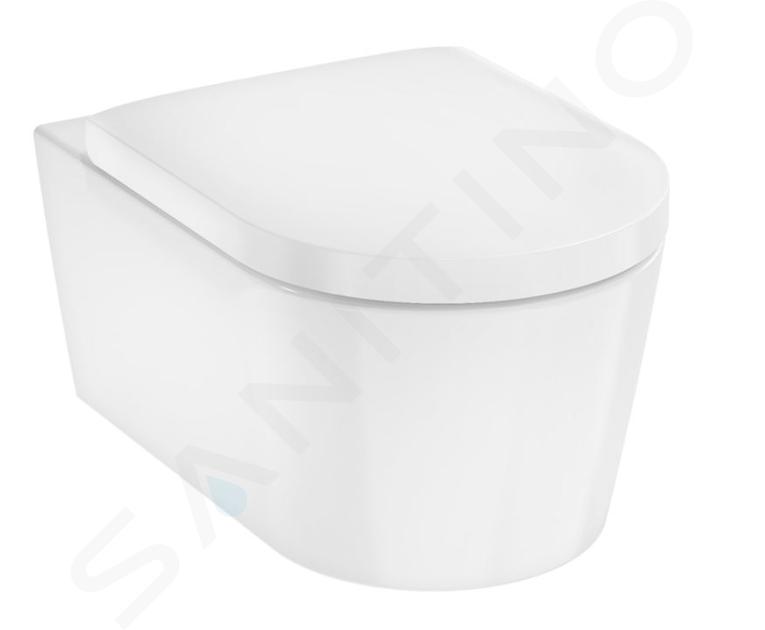 Hansgrohe EluPura S - Hangend toilet met SoftClose zitting, Rimless, AquaHelix Flush, HygieneEffect, EcoSmart, wit 62055450