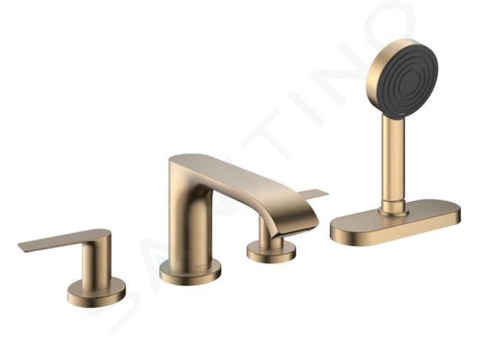 Hansgrohe Vivenis - Bateria na brzeg wanny, montaż 4-otworowy, sBox, brąz szczotkowany 75444140
