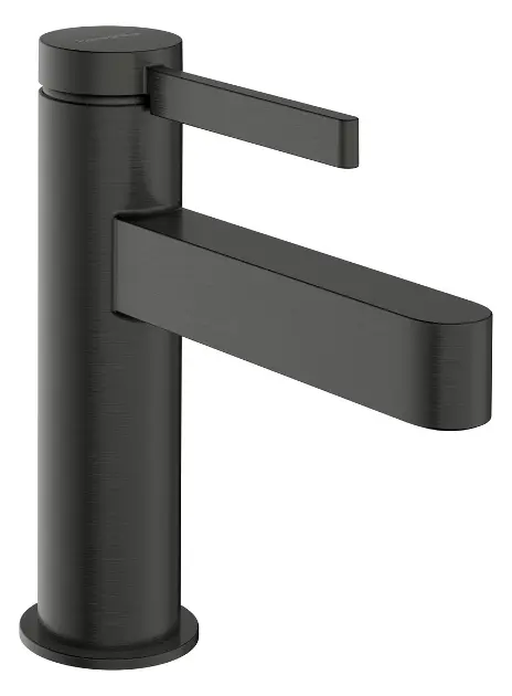 Levně Hansgrohe Finoris - Umyvadlová baterie s výpustí Push-Open, EcoSmart, CoolStart, kartáčovaný černý chrom 76012340