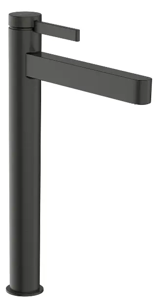 Levně Hansgrohe Finoris - Umyvadlová baterie, s výpustí Push-Open, CoolStart, EcoSmart, kartáčovaný černý chrom 76072340