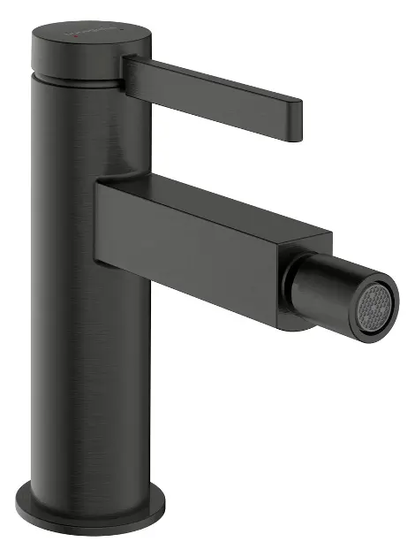 Levně Hansgrohe Finoris - Bidetová baterie s výpustí Push-Open, kartáčovaný černý chrom 76200340
